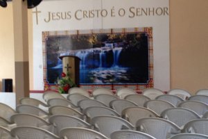 Salão da igreja universal dentro de presidio (Foto: reprodução)