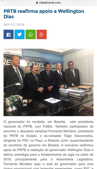 Foto e texto extraído do facebook do PRDB nacional