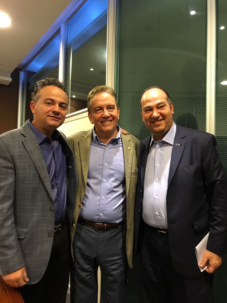 Presidente do PSC estadual Valter Alencar Rebelo, pré-candidato à Presidência da República, Paulo Rabello, o presidente nacional do PSC, Pastor Everaldo Pereira