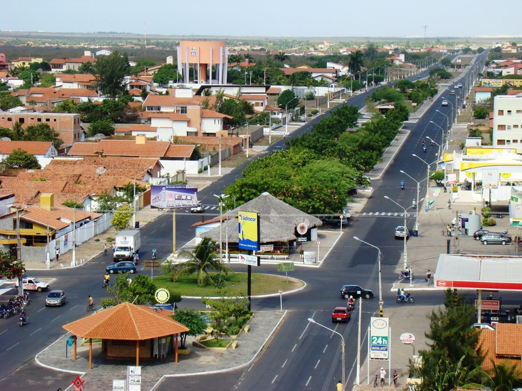 Vista da cidade Parnaíba no litoral do Piauí
