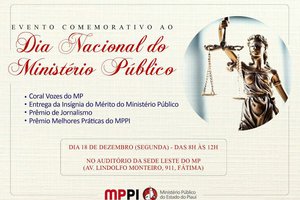 Na ocasião, será concedida a Medalha do Mérito do Ministério Público do Estado do Piauí “DARCY FONTENELLE DE ARAÚJO”. (Foto: Divulgação)