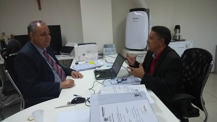 Dr. Luiz Moura Juiz da Central de Inquérito  e o Jornalista Telsirio Alencar