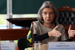 Em reunião com presidentes de Tribunais, a ministra Cármen Cármen Lúcia cobra informações precisas e critica dados precários fornecidos por órgãos do judiciário. (Foto: Glaucio Dettmar  CNJ)