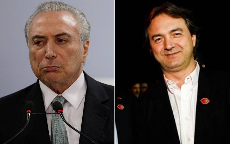 Presidente Temer e o empresário Joesley Batista