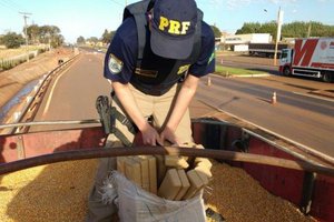 Carga de cocaína apreendida (Foto: Reprodução)