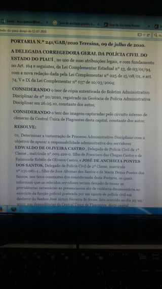 Documento de exoneração