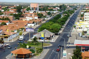 IMAGEM ILUSTRATIVA - Vista aérea do centro de Parnaíba, no norte do Piauí (Foto: reprodução)