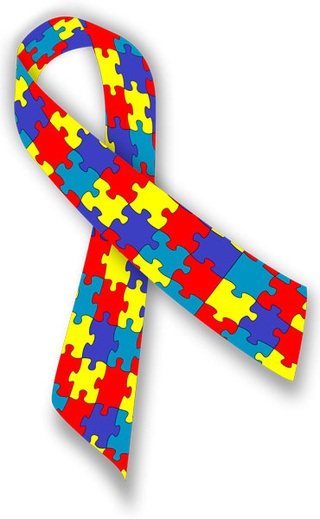 Símbolo é constituído de fita com peças coloridas de quebra-cabeças, que representam a complexidade do autismo.