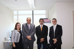 Delegados Roberto Carlos, Guilherme Ferraz, Delegada Vanda e o Juiz Luiz Mora. (Foto: Pauta Judicial/Telsirio Alencar)