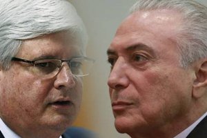 Janot e o presidente Temer (Foto: reprodução)