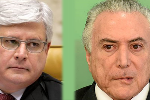 Procurador-Geral da República, Rodrigo Janot. e o presidente Michel Temer. (Foto: Reprodução)
