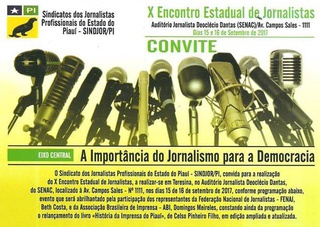 X Encontro Estadual de Jornalistas.