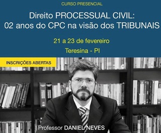 Abertas as inscrições para Curso de Direito Processual Civil