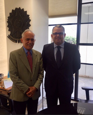 Presidente do Tribunal de Contas da União, Ministro Raimundo Carreiro e o Jurista Antonio de Freitas da AGU.