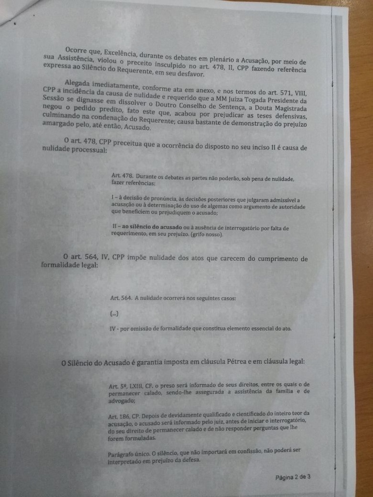 Advogado pede revisão criminal do processo do assassino de filho de oficial