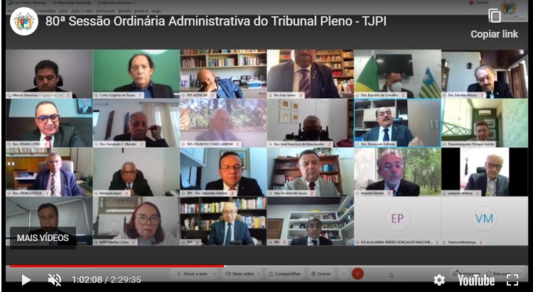 Plenário virtual  do tribunal de justiça do Piauí.