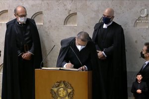 Kassio Munes marques toma posse no STF (Foto: REPRODUÇÃO TV JUSTIÇA)