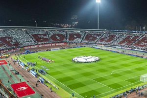 Torcida do estrela vermelha (Foto: Foto:Twitter do estrela vermelha)