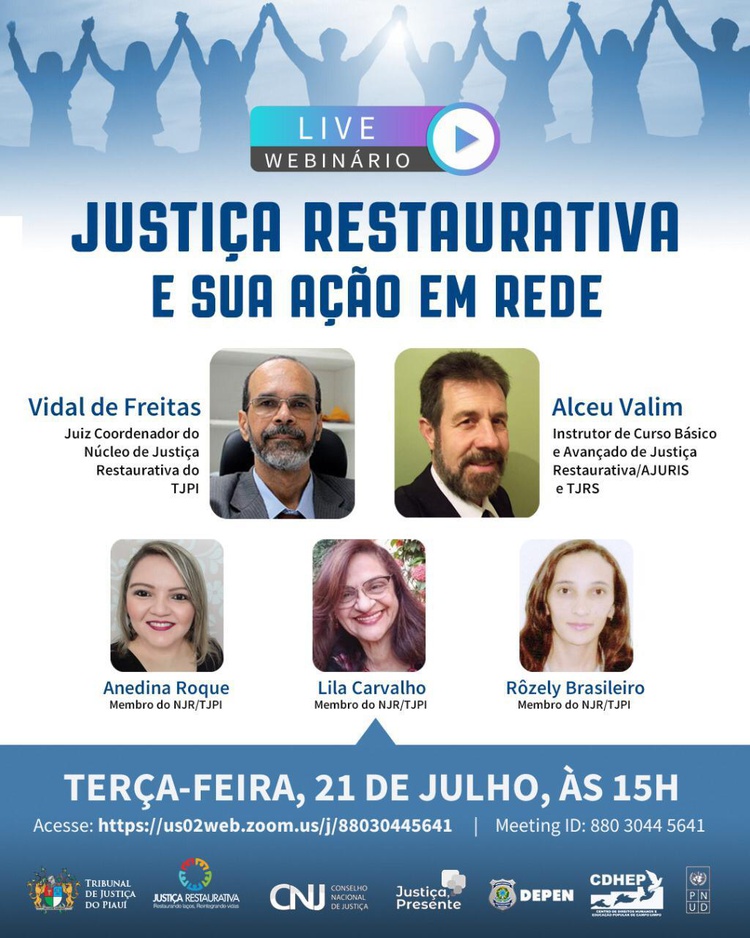 Núcleo de Justiça Restaurativa do TJ-PI promove 1º webinar