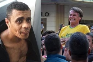 Adléio Bispo de Oliveira e o presidente Jair Bolsonaro. (Foto: REPRODUÇÃO)