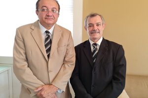 Advogado Reginaldo Miranda e o desembargador Baltazar Miranda do TJ/BA. (Foto: TELSIRIO ALENCAR/PAUTA JUDICIAL)