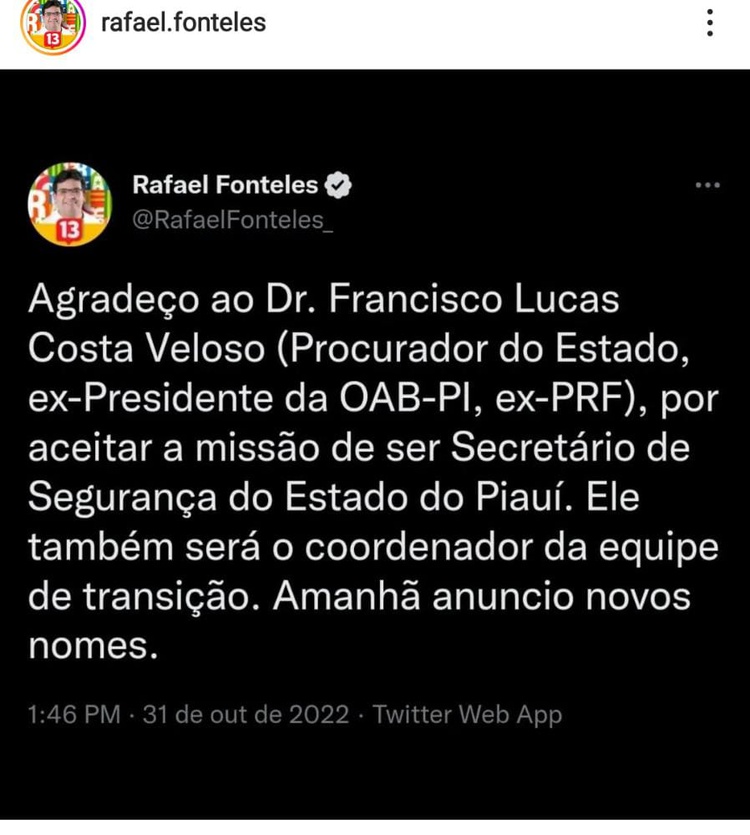 Chico Lucas na segurança pública do Piauí