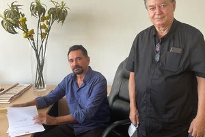 Desembargador Brandão de Carvalho e Otávio Cesar (Foto: TELSIRIO ALENCAR/PAUTA JUDICIAL)