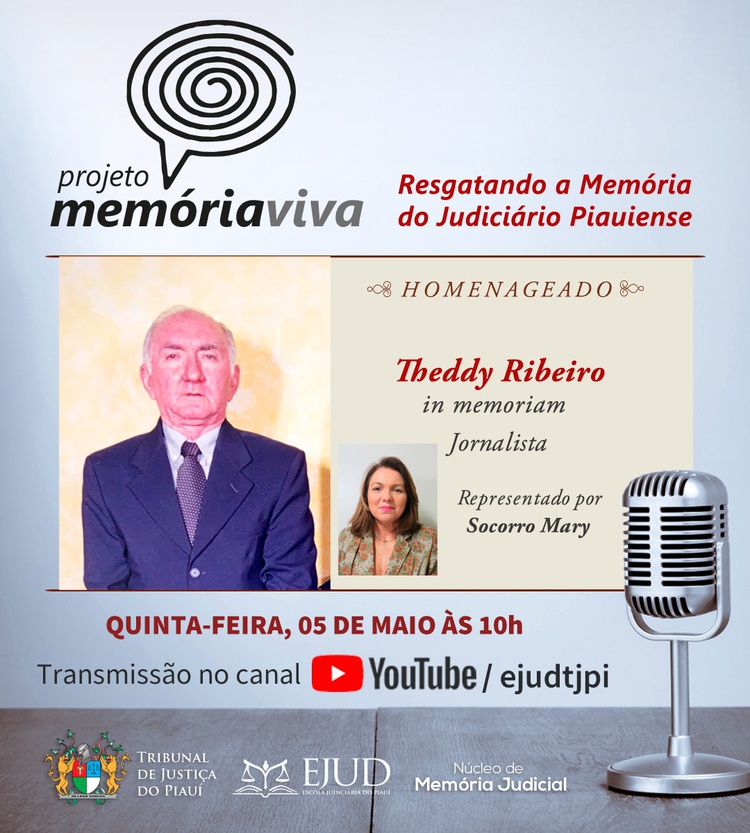 Memória Viva homenageia jornalista Theddy Ribeiro nesta quinta-feira