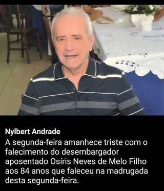 Morre o desembargador Osiris do TJ/PI
