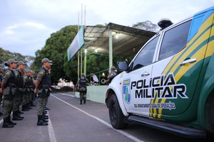 PM-PI reforça policiamento ostensivo em vários pontos de Teresina com estágio operacional de alunos do CEP (Foto: DCOM PM-PI)