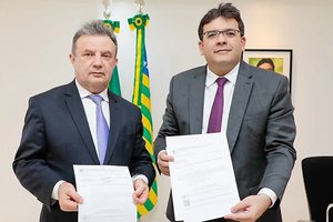 Desembargador Hilo e o governador Rafael em Karnak (Foto: Reprodução/Instagram)