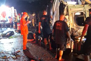 Acidente com ônibus de banda do Ceará deixa vários ferido em Teresina (Foto: Divulgação)