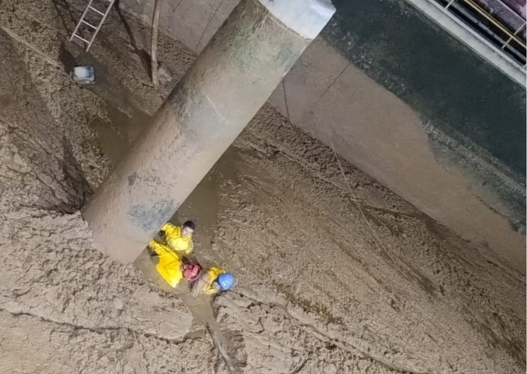 Bombeiro localiza trabalhador soterrado em tanque da Águas de Teresina