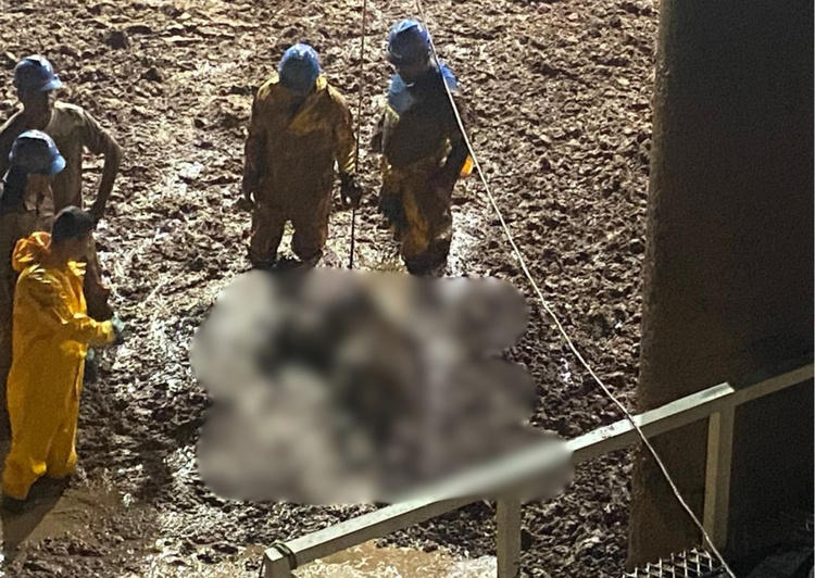 Bombeiro localiza trabalhador soterrado em tanque da Águas de Teresina