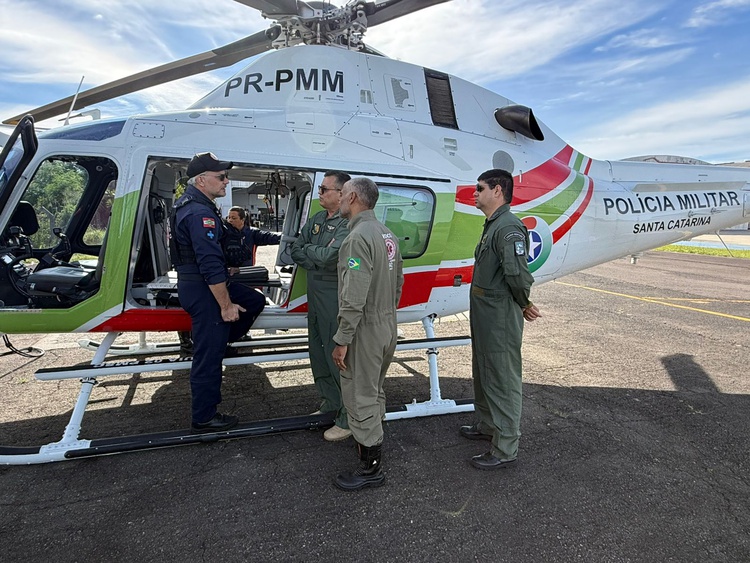SSP-PI participa de intercâmbio técnico em Santa Catarina para fortalecer operações aéreas