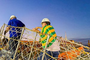 Porto Piauí faz primeira atracação de navio de carga no Terminal de Uso Privado (Foto: Juliana Zalc)
