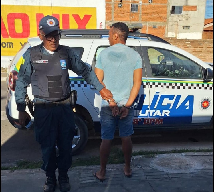 Homem é preso suspeito de agredir companheira grávida em Regeneração