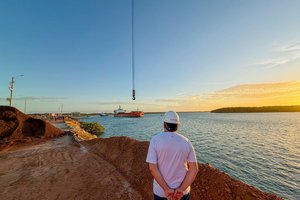 Sob a gestão de Rafael Fonteles, Porto Piauí realiza a primeira exportação de minério de ferro da história do estado (Foto: Divulgação)