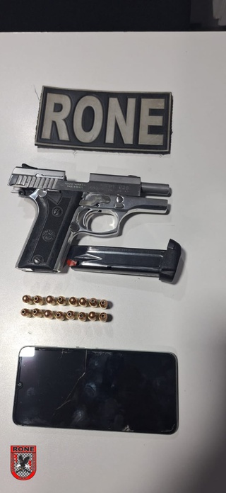 Rone apreende pistola e conduz homem durante abordagem no bairro Real Copagre